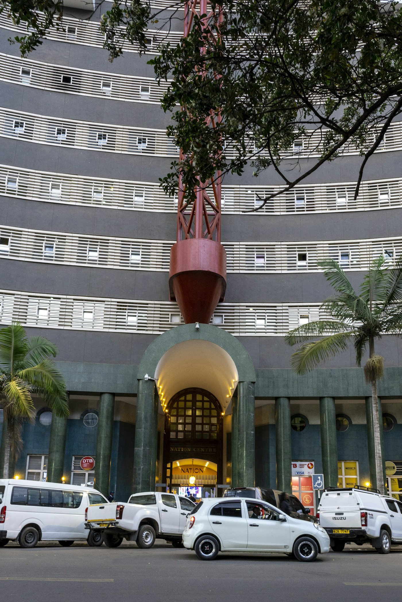 Architectural detail of a Kenyan commercial building